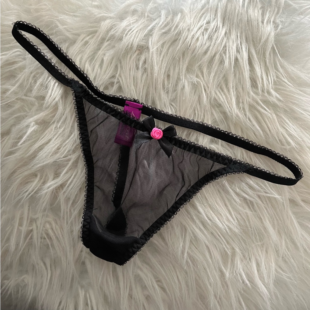 Agent Provocateur Black Sheer Thong